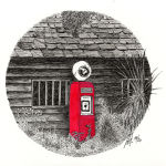 Petrol Pump A Pen drawing of an old-fashioned National Benzole petrol pump